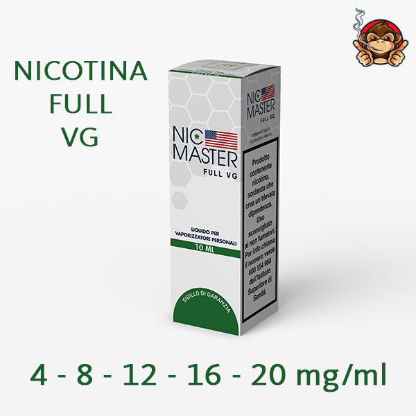 Nicotina Full VG (4 / 8 / 12 / 16 / 20) mg/ml 10ml - Nic Master
