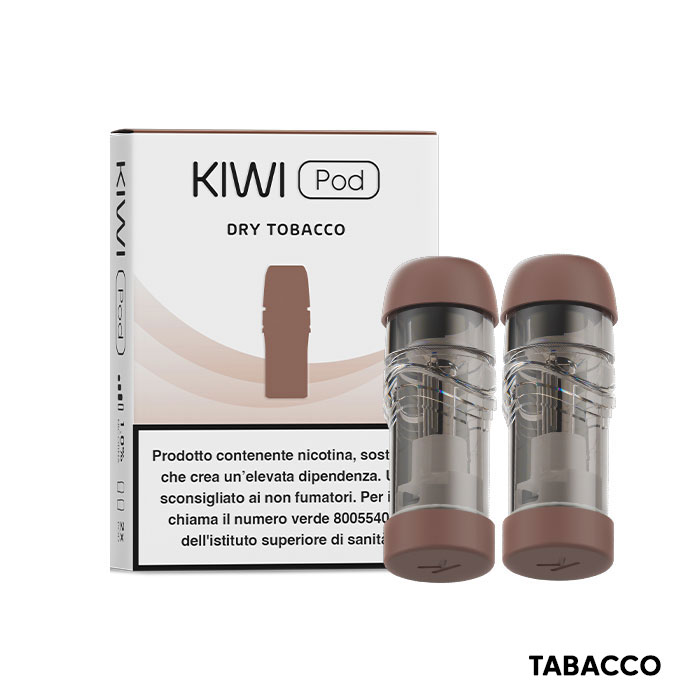 DRY TOBACCO Pod precaricata per Kiwi/Kiwi 2 - (Pod singola) - Kiwi Vapor