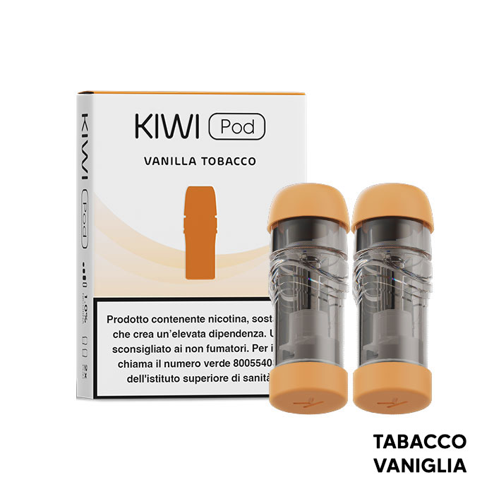 VANILLA TOBACCO Pod precaricata per Kiwi/Kiwi 2 - (Pod singola) - Kiwi Vapor