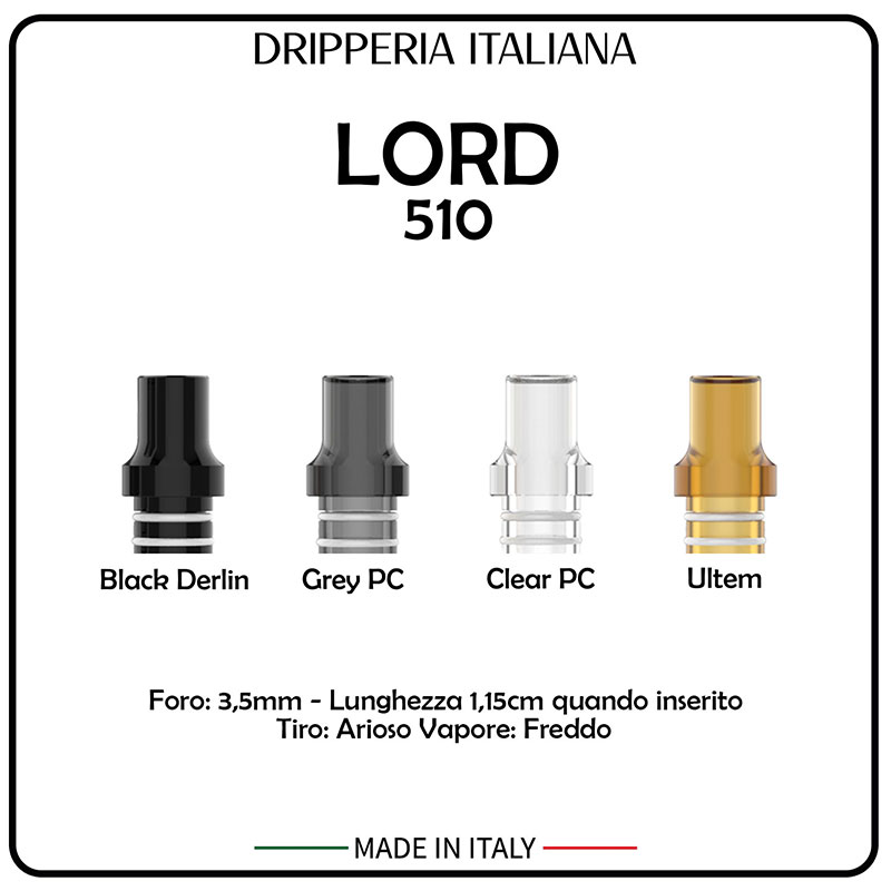 LORD - Drip Tip 510 - Dripperia Italiana