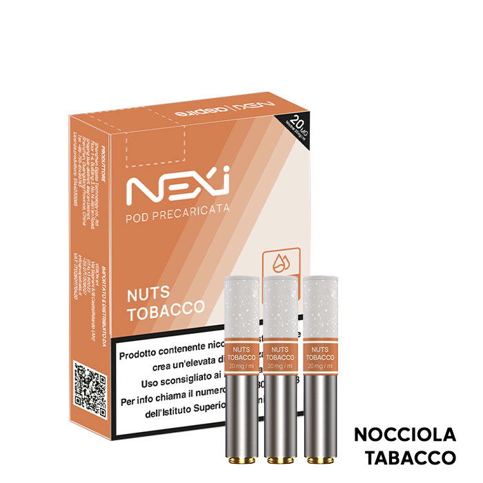 NUTS TOBACCO - Pod Precaricate Nexi - (3 Pezzi) - Aspire