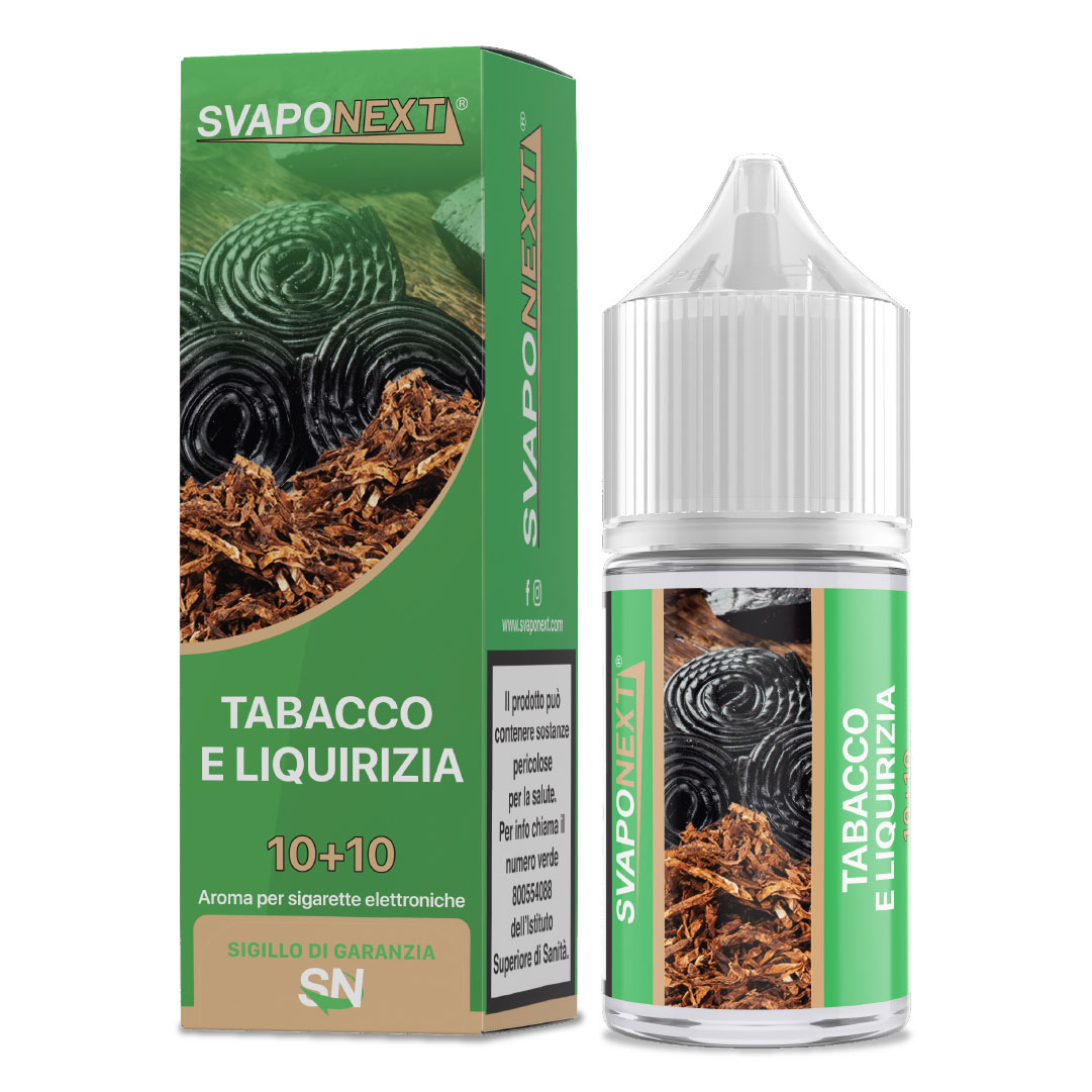 TABACCO E LIQUIRIZIA - Starter Flavour - Aroma Mini Shot 10+10 - SvapoNext