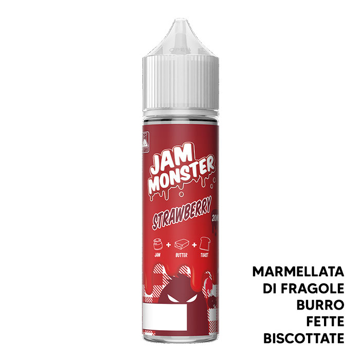 STRAWBERRY - Jam Monster - Liquido Scomposto 20ml - Monster Vape Labs